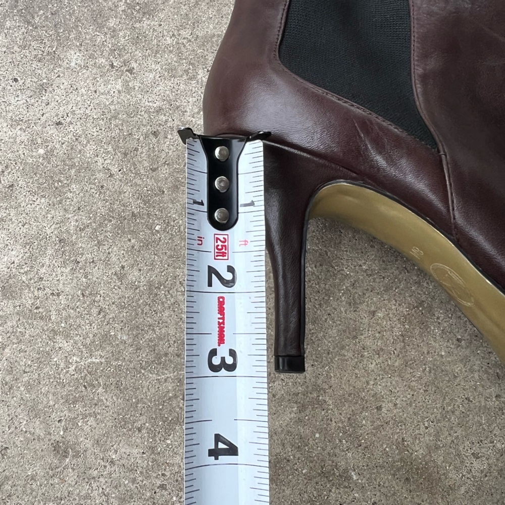 Michael Kors Leather Asbury Pointed Toe Leather Bootie Brown Women Sz 8 - Picture 16 of 16